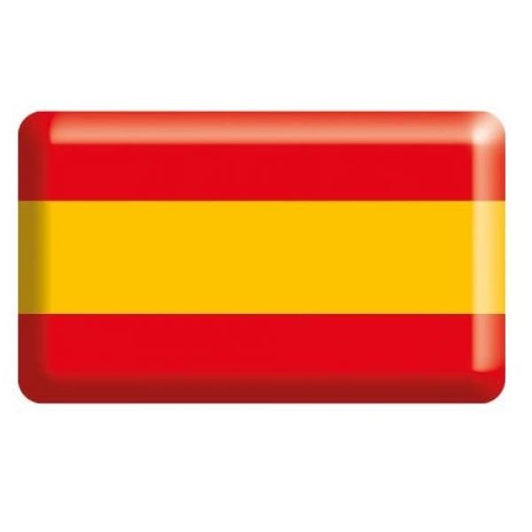 Pegatina bandera españa rectangular