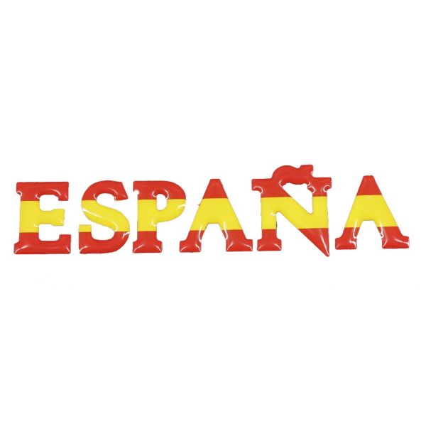 ADHESIVO RESINA NOMBRE ESPAÑA LETRAS 115MM X 30MM