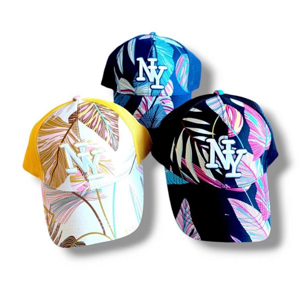 GORRA NEW YORK REJILLA ESTAMPADA COLORES SURTIDOS