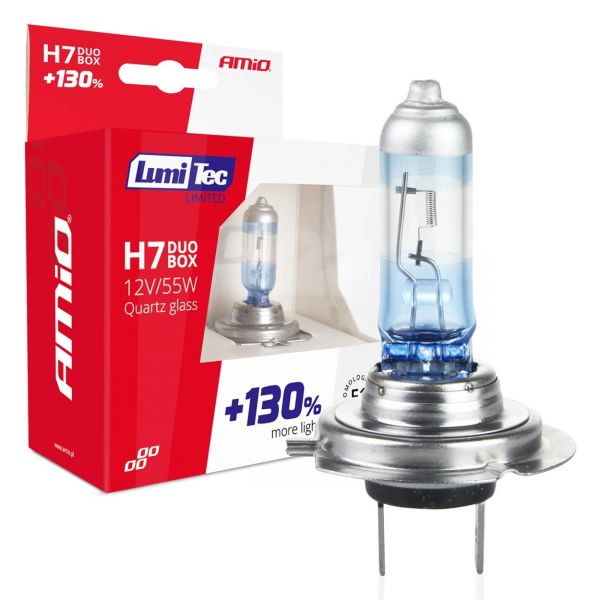 KIT H7 HALOGENAS +130% 12V 55W 2UDS