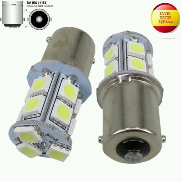 LAMPARA 24V LED BA15S R5W WHITE 6000K 3W 13SMD 2UD