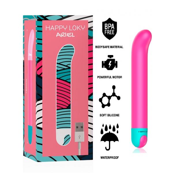 VIBRADOR ARIEL PUNTO G HAPPY LOKY 20CM 10 FUNCIONES