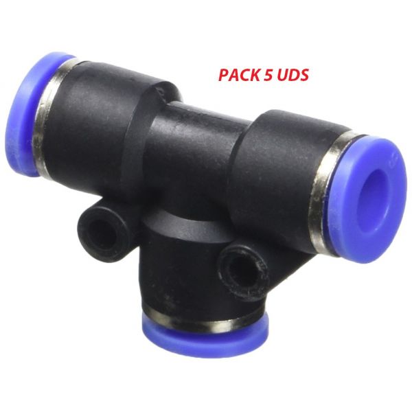 CONECTOR DE AIRE TIPO T  D8 8MM PACK 5UD (PRECIO X 1UD)