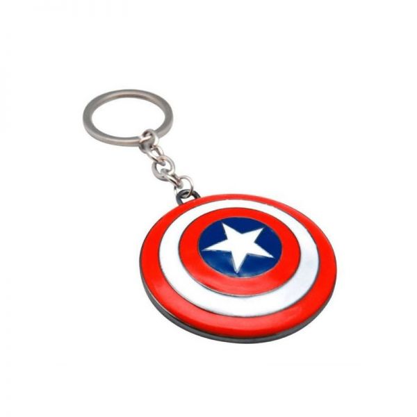 LLAVERO METAL ESCUDO CAPITAN AMERICA A COLOR