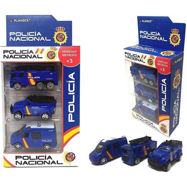 VEHICULOS POLICIA NACIONAL DE METAL PACK 3 UDS