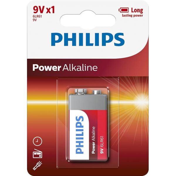 PILA ALCALINA PHILIPS 9V 1UD CAJA/24UDS