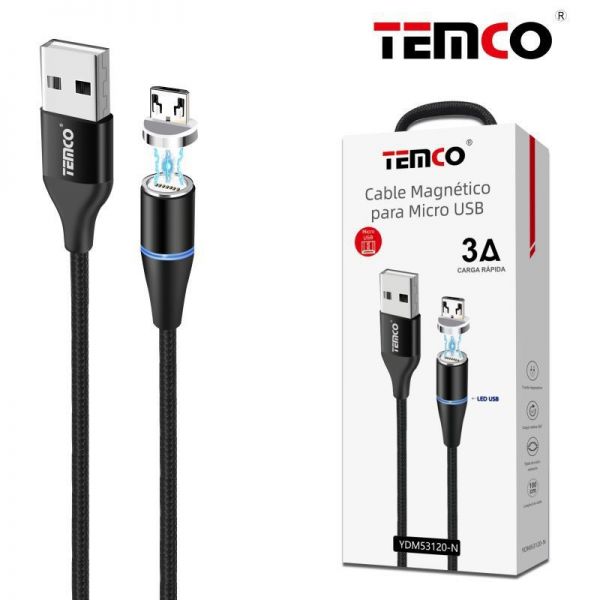 CABLE DE TELEFONO  3A 1M MAGNETICO MICRO USB YDM53120