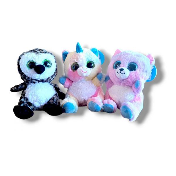 PELUCHE ANIMALES SURTIDOS MULTICOLORES 16X9CM